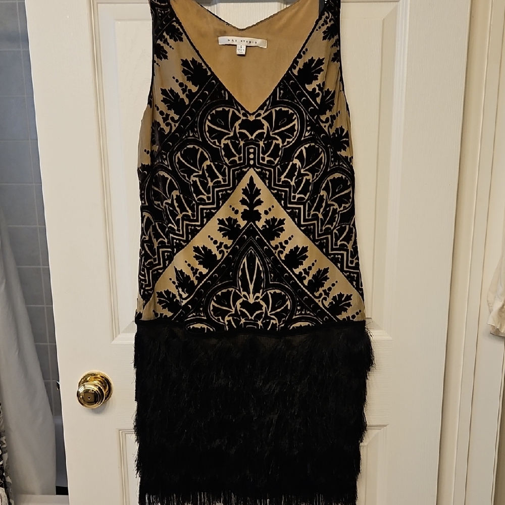 Max Studio Sleeveless Party Dress With Bottom Fringe.  Worn Once.  Women's Small